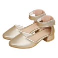 thumbnail image 5 of Otqutp Toddler Girls Low Heel Dress Shoes Closed Pointed Toe Comfort Casual Flats Kids Ankle Strap Wedding Party Princess Shoes, 5 of 6