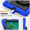 thumbnail image 7 of for iPad 6th/5th Generation Case 9.7 inch 2018/2017, 360 Rotating Shockproof Cover with Stand, Handle, Shoulder Strap, Blue, 7 of 7