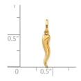 thumbnail image 2 of Auriga Fine Jewelry 14K Yellow Gold Italian Horn Charm Pendant for Women (L -20mm, W-3mm), 2 of 6