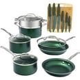 thumbnail image 1 of Granitestone Emerald 17 Nonstick Pots & Pans Set, Cookware Set + Knife Set, 1 of 6