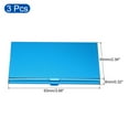 thumbnail image 2 of Uxcell 3.6x2.3x0.3 Inch Name Cards Case Alloy Business Card Holder 3 Pack Blue, 2 of 5