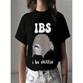 thumbnail image 1 of "i B M" Letter and Bear Print Crew Neck T-Shirt for Women, Casual Short Sleeve Top For Spring & Summer, Women's Clothing Tee, Perfect Gift, 1 of 6