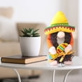 thumbnail image 3 of 2Pcs Fiesta Gnome Couple Cinco De Mayo Tomte for Mexican Taco Tuesday Elf Dwarf for Home Kitchen Tiered Tray Decorations,2 x Fiesta Gnome, 3 of 9