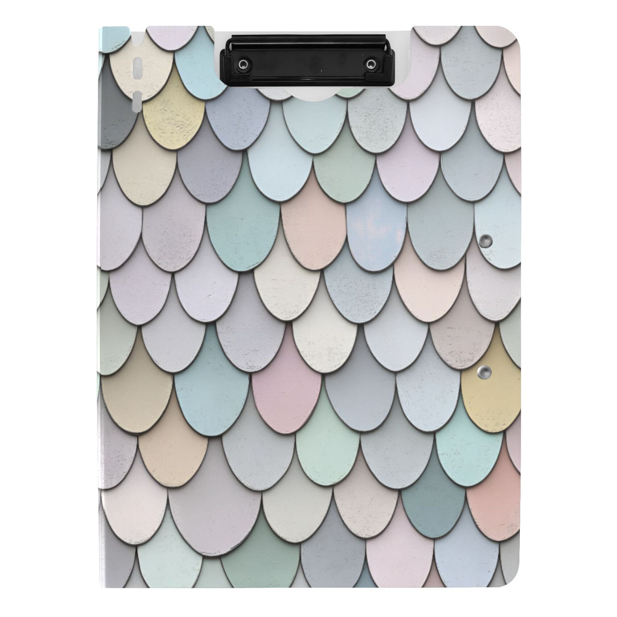 FORMRS A4 Clipboard Folder with Pen Holder Horizontal Foldable School Office Binder, Light Blue Shimmering Pattern
