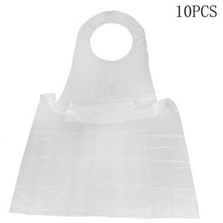 CLOSEOUT - SafePro AMBULK White Plastic Disposable Aprons, 1000/CS