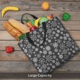 thumbnail image 5 of Fuzoiu simple white Snowflake Print Durable Tote Bag,Shoulder Bag with Zipper Closure,Casual Tote's Handbag,for Daily Use, Shopping, School, Work, 5 of 7