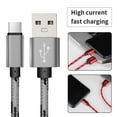 thumbnail image 4 of Matsuzay Cable de carga Micro USB 3A (máx.) 1/2M tipo C Cable de datos de carga rápida Cable de carga tejido de nailon para Cable Teléfono y Comunicación Gris 1 metro, 4 of 8