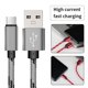 thumbnail image 5 of Inteprter Cable de carga Micro USB 3A (máx.) 1/2M tipo C Cable de datos de carga rápida Cable de carga tejido de nailon para Cable Teléfono y Comunicación Gris 1 metro, 5 of 6