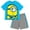 Blue / gray, variant on Minions T-Shirt and Mesh Shorts Outfit Set Toddler to Big Kid