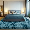 thumbnail image 7 of ZENELESS Large Fluffy Area Rugs for Living Room,8x10 Shag Rectangular Carpets for Bedroom, Tie-Dye Peacock Blue, 7 of 7