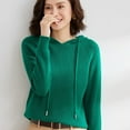 thumbnail image 1 of Pull à Capuche Automne et Hiver pour Femmes Manches Longues Mode Pull-Over Couleur Unie Décontracté Élégant, 1 of 5