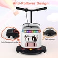 thumbnail image 4 of TOKTOO 12V Ride on Toy for Kids Aged 4-8 w/ Storage Space, Colorful Lights, Creative Stickers, MP3, Electric Ride on Scooter-Cow White, 4 of 13