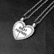 thumbnail image 2 of Necklace Best Friends puzzle heart 2-pack Silver, 2 of 5