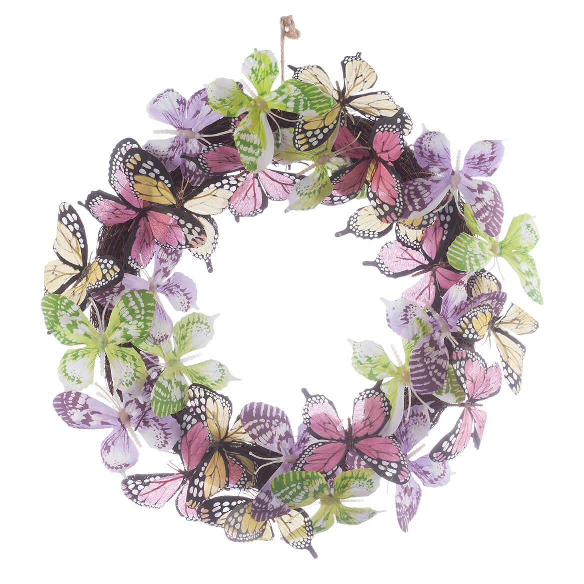 18 Diam Lush Mixed Artificial Floral LED Lighted Summer Door Wreath Decoration with Trailing Ivy
