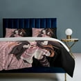 thumbnail image 5 of Cartoon Demon Slayer 3-Piece Bed Set Warm and Comfortable Kawaii Bedding Set Cute Soft Tanjiro Nezuko Zenitsu Bedclothes for Boys Girls Kids 79"x90", 5 of 8