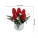 thumbnail image 3 of Mini tulipanes artificiales en maceta, flores falsas tipo bonsái, arreglo floral artificial realista para decoración de interiores, plástico, para escritorio, mesa o como detalle decorativo, 3 of 6