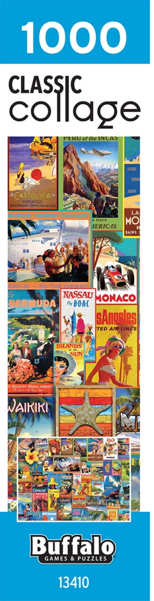 Buffalo Games Classic Collage Exotic Destinations 1000-Piece Interlocking Jigsaw Puzzle for Adults Ages 14+