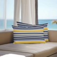 thumbnail image 3 of Navy Blue Yellow Striped Outdoor Pillow Covers 20x12 Inch Lumbar Pillow Covers Set of 2 Waterproof Decorative Throw Pillow Cases Farmhouse Vintage Stripe Cushion Covers for Patio Furniture Garden, 3 of 8