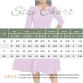 thumbnail image 2 of WULMLEO Midi Dresses for Women Plus Size A-Line Fit and Flare Dress 3/4 Sleeve V Neck Cocktail Wedding Guest Work Dress with Pockets Purple L, 2 of 4
