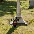 thumbnail image 6 of Relatives in Cemetery Cross Grave Stake Ground Ornament Decor for Son Memorial Sign Decoration Metal, 6 of 7