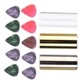 thumbnail image 4 of 3Pcs Guitar Slide Bar Glass Metal Cylindrical Slider Celluloid Picks Playing Accessories, 4 of 14