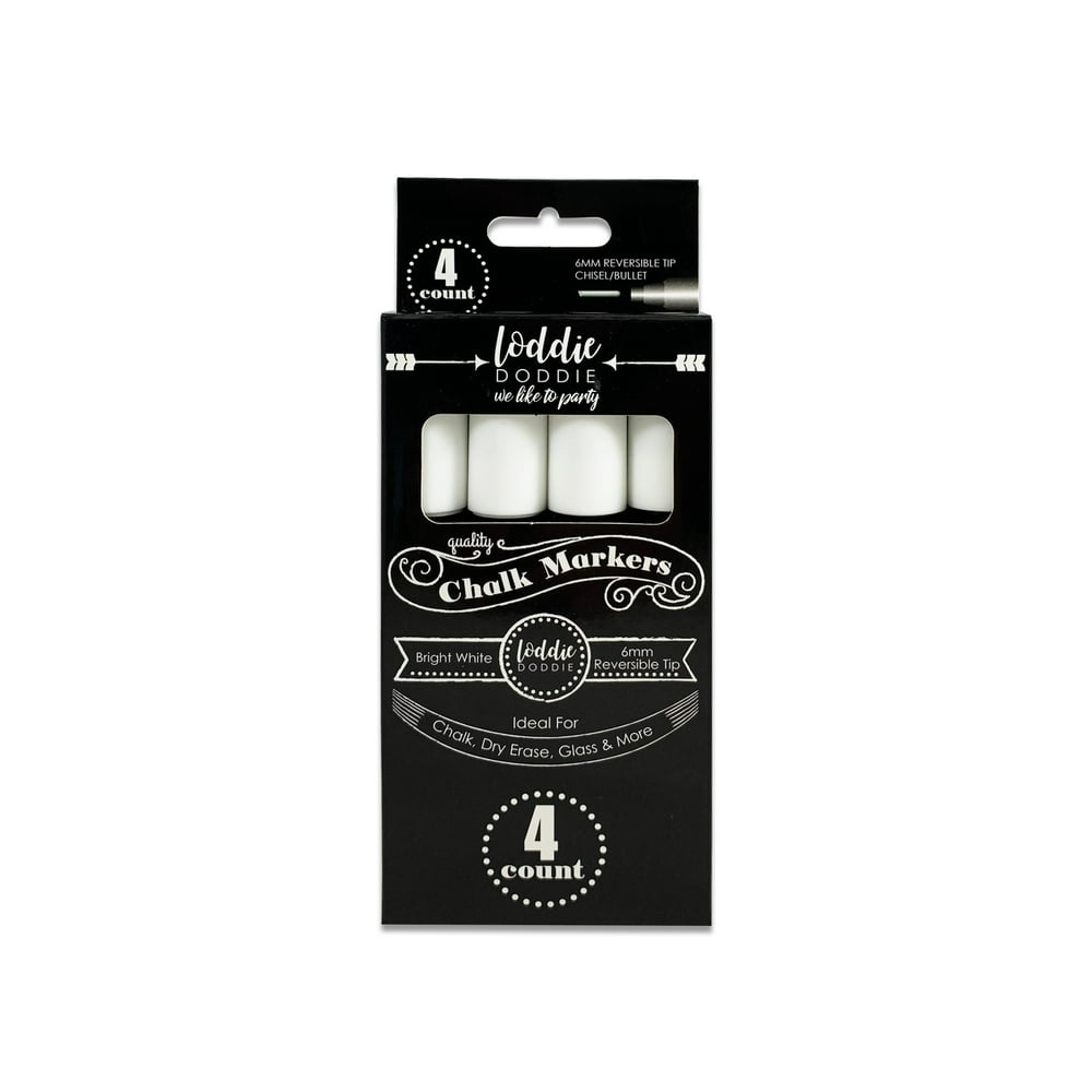 4 Count Liquid Chalk Markers Bright White