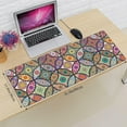 thumbnail image 3 of Pretty Mandala Ceramic Rainbow Mouse Pad XL Extended Mouse Mat, Non Slip Rubber Base Stitched Edge Gaming Pc Large Mice Pad 31.5 X 11.8 Inch, 3 of 6