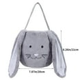 thumbnail image 3 of Aunavey Plush Bunny Easter Basket for Kids Boys Girls Tote Bags with Rabbit Ears for Party Candy Gifts Storage 10'', 3 of 8