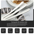 thumbnail image 3 of Tenedor 2 en 1 Cateissary Cuchara para ensalada Acero inoxidable Plata S, 3 of 6