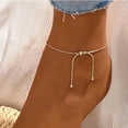 thumbnail image 1 of Mode Simple Couleur Argentée Cheville Réglable pour Femmes Design Niche Accessoires de Fête Quotidienne Bijoux, 1 of 4