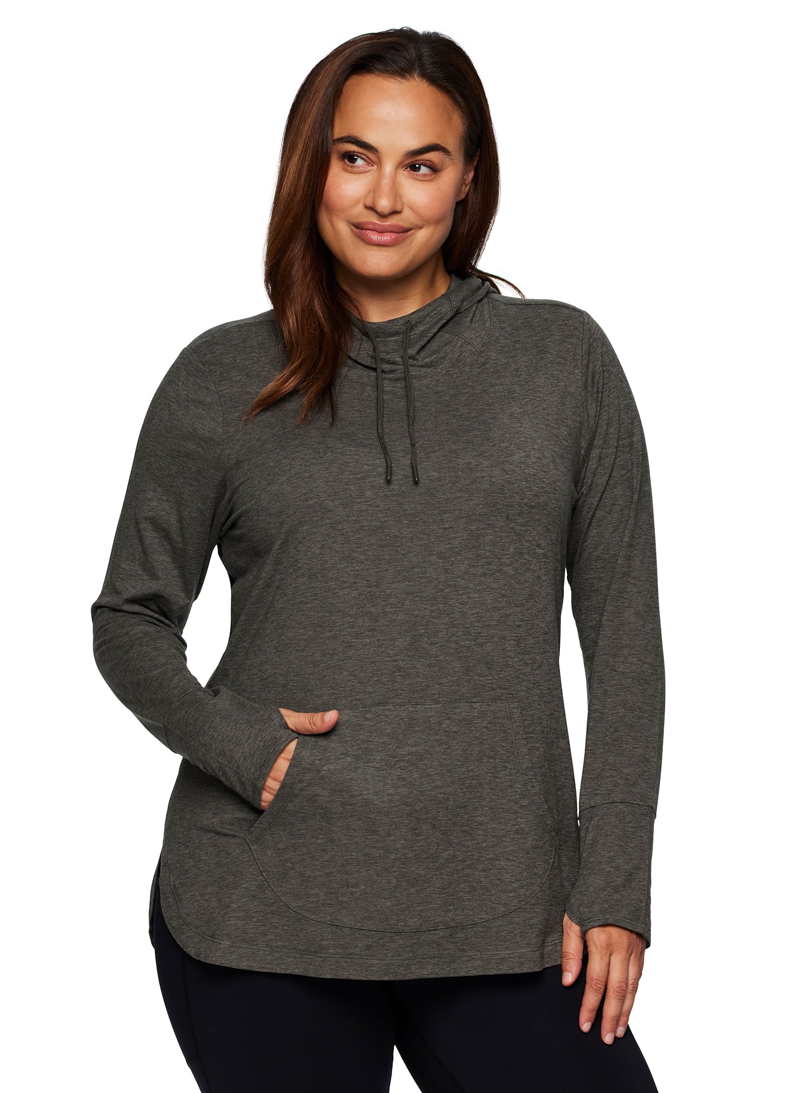 RBX Active Plus Size Women's Super Soft Lightweight Hoodie Tunic With