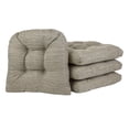 thumbnail image 1 of Klear Vu Gripper Overstuffed Universal Non-Slip Dining Chair Cushions For Kitchen Decor Or Office Use U-Shaped Skid-Proof Seat Pad 15X15 Inches 4 Count (Pack Of 1) Waffle Natural, 1 of 5