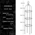 thumbnail image 1 of Plant Trellis Garden Obelisk Tool Set Durable Planting Support Frame Butterfly Clip Metal Black  Tower Flower Stand, 1 of 18