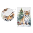 thumbnail image 2 of Tiger Christmas Trees Gifts Garden Flag Double Sided Outdoor Banners for Courtyard Outdoor Lawn Farmhouse Holiday Decorations, 2 of 5