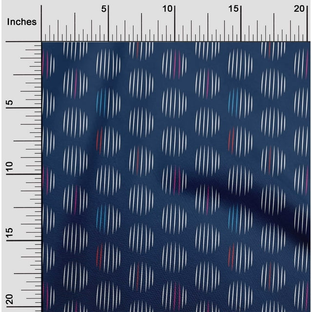 oneOone Cotton Poplin Fabric Line Geometric Print Sewing Fabric BTY 56 Inch Wide