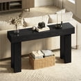 thumbnail image 5 of 63” Farmhouse Console Table, Narrow Long Sofa Table for Behind Couch, Rustic Wood Entryway Table for Hallway, Living Room & Entrance, Black, 5 of 8