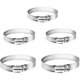thumbnail image 1 of 5 Pcs Hose Clamp 304 Stainless Steel Adjustable Hose Clamps Clips Fastener for Family Water Pipe, Gas Tank, Automotive Tube (40-63mm), 1 of 4