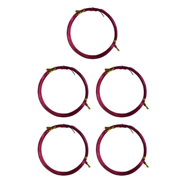 Tholdsy Alambres artesanales Ligero DIY Artesanías Material de aluminio Hilo trenzado flexible Líneas de joyería para polvo profundo Polvo profundo 5piezas