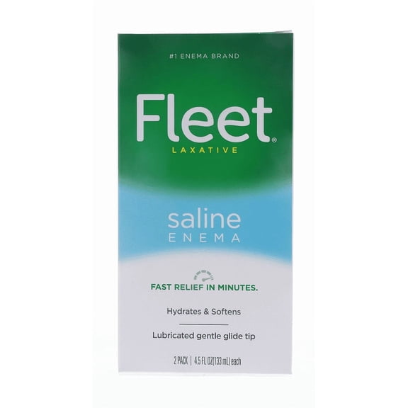 Fleet Softening Enema Kit for Adult Constipation, 4.5 fl oz, 2 Piece