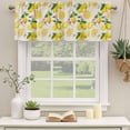thumbnail image 2 of Yellow Lemons Curtain Valances for Windows, Kitchen Valance Window Treatments Panel 2 Pack, Farmhouse Summer Botanical Leaves Flowers Rod Pocket Short Curtains for Bathroom Bedroom 60 x 18 Inch, 2 of 8