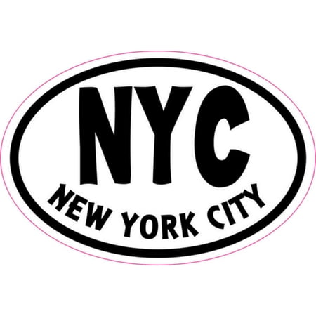 3X2 Oval NYC New York City, New York Sticker Vinyl Cities Car Bumper