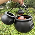 thumbnail image 2 of SLYNSHome 3Pcs Halloween Candy Cauldron,Black Halloween Candy Kettle Witch Pot and Bucket, Witch Cauldron Candy Holder for Party Home Shop Halloween Decoration, 2 of 9