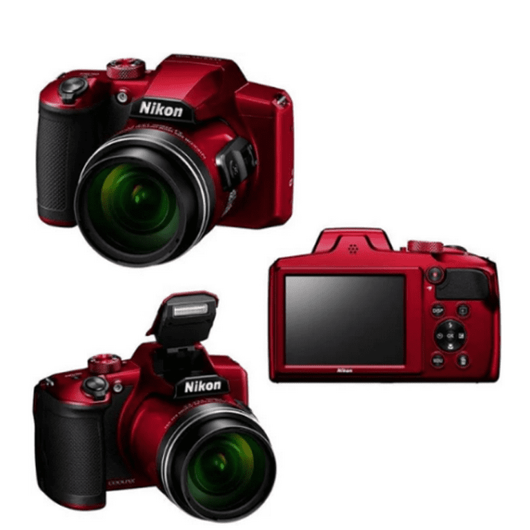Nikon COOLPIX B600 Digital Camera (Red) + 64GB MemoryCard+ Tripod