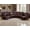 Sectional-02-Brown, variant on Power Reclining Sectional Sofa Set w/ 2 Recliners, L-Shaped Breathing Leather Recliner Couch with LED Lights, Storage Console, Cup Holders and USB Charging, Black