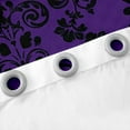 thumbnail image 4 of Damask Gothic Curtains Antique Victorian 30%-50% Blackout Curtains 2 Panels 52"Wx63"L,Purple Black Sugar Skull Curtains Drapes Vintage Baroque Floral Goth Curtains, 4 of 6