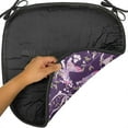 thumbnail image 6 of Spring Chair Seating Cushion Set of 4, Nature Themed Image with Abstract Butterflies and Floral Branches, Seat Pads for Office with Anti-slip Backing, 16"x16", Dark Purple Multicolor, by Ambesonne, 6 of 7