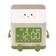 thumbnail image 1 of Reloj despertador para dormitorio, reloj de escritorio, pantalla semanal, temporizador silencioso, reloj digital creativo Verde, 1 of 9