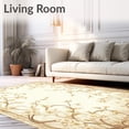 thumbnail image 2 of ODIKA 2'x3' Machine Washable Non-Slip Area Rug, Elegant Cream Beige with Intricate Floral Motifs and Modern Touch High Traffic Rug, Beige, 53341, 2 of 7