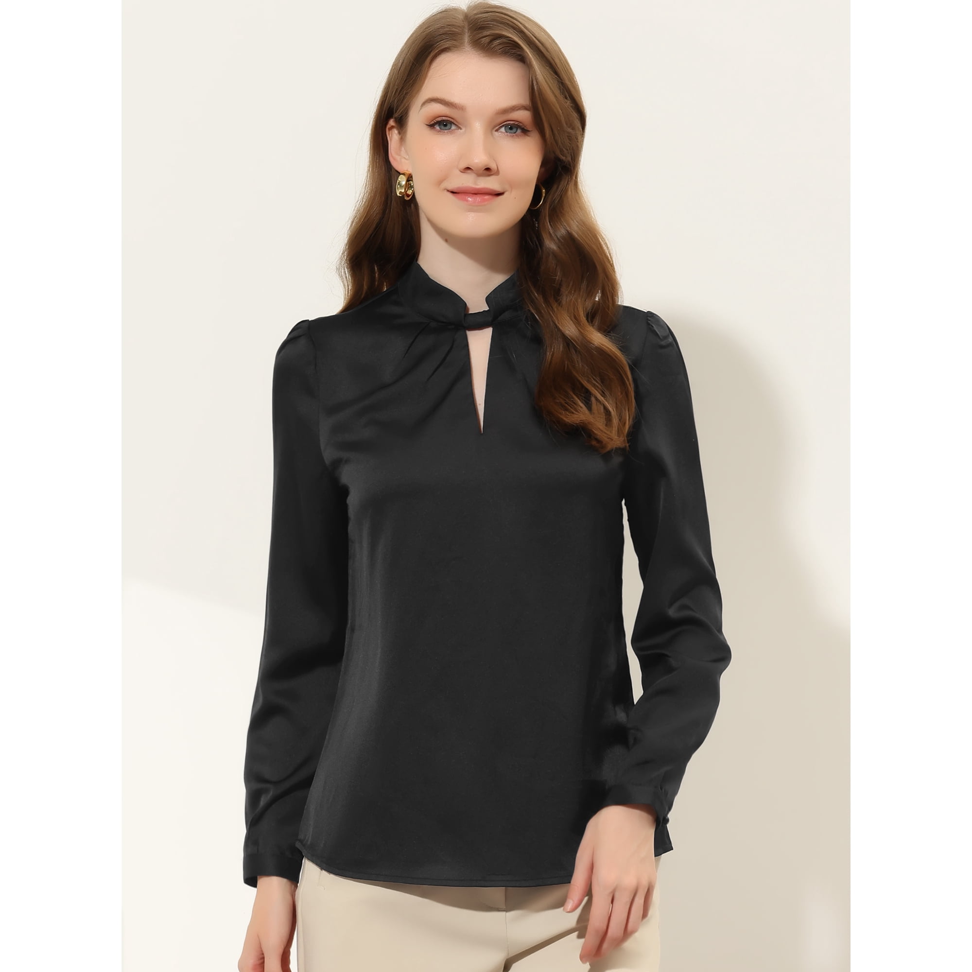 Black shirt with collar womens sale