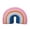 Pink, variant on Rainbow Decorative Throw Pillow - Arch Shaped Stuffed Cushion for Home - Colorful Pillow for Sofa Chair Bed and more